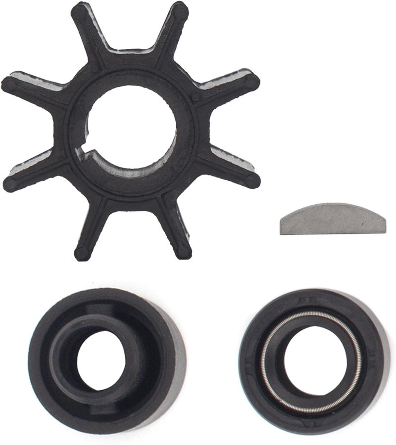 QUICKMARINER QuickMarine 8M0137849 Water Pump Impeller Repair Kit for Mercury Marine 9.9 10 15 20 HP EFI & Nissan Tohatsu MFS 15 20 HP Outboard Motor Replacement 98-8M0135821 3RS-87322-1 - Image 4